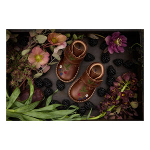 Petit Nord - Scallop Blackberries Scratch Boots - Uniqua Koleksiyonu | Kahverengi