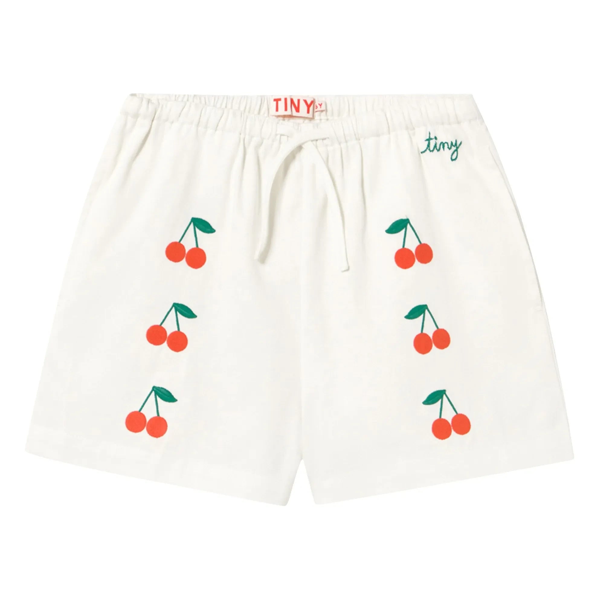 Tinycottons - Kısa Kirazlar Twill | Beyaz