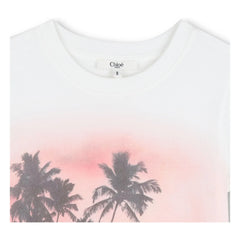 Chloé - Gün batımı organik pamuklu T-shirt | Beyaz