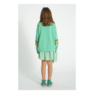 Piupiuchick - Çizgili Sweatshirt Organik Pamuk | Yeşil