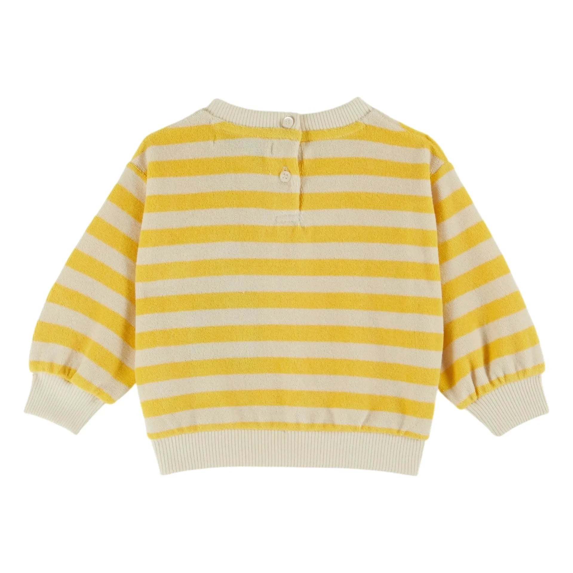 Emile et Ida - Çizgili Organik Pamuklu Sweatshirt | Sarı
