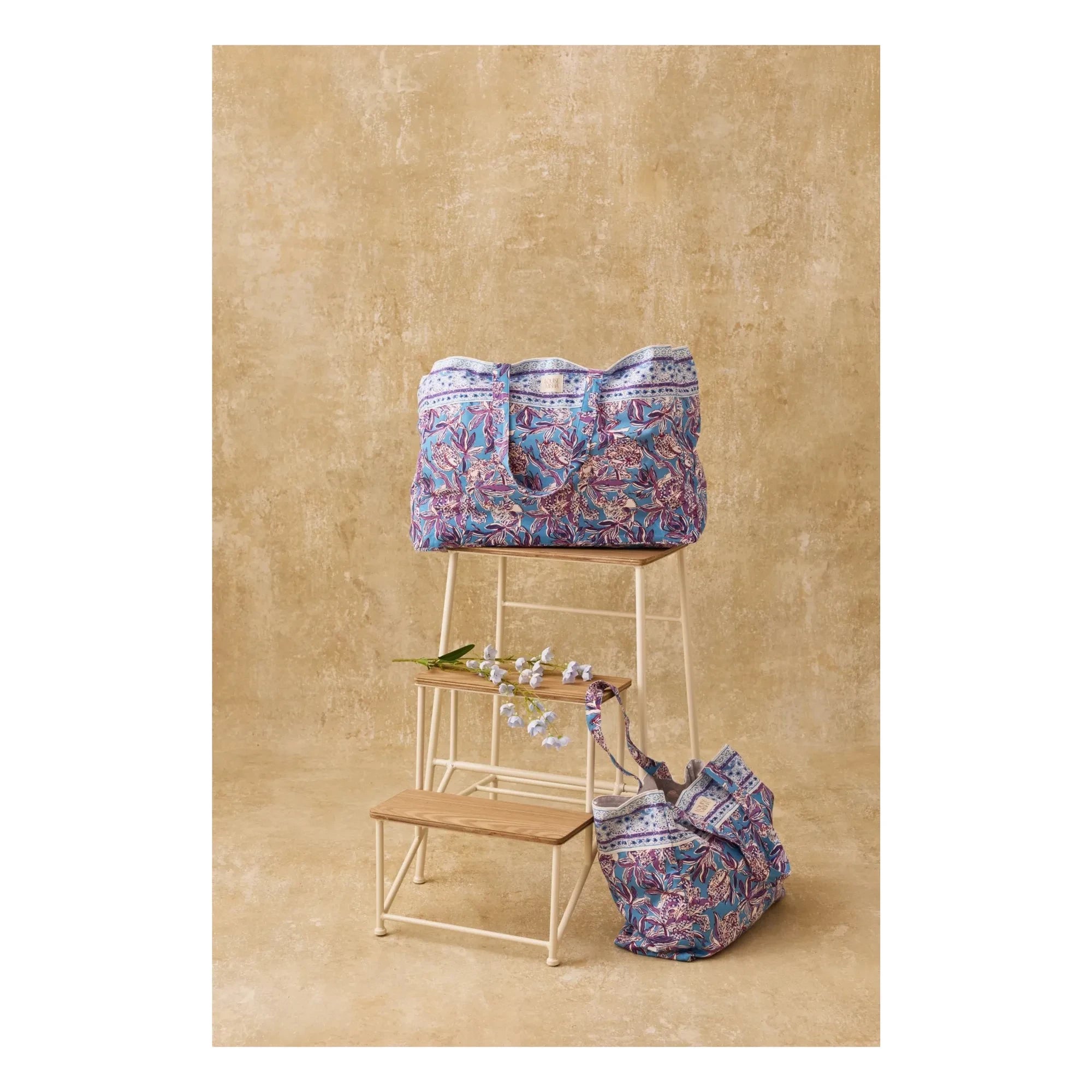Louise Misha - Beverly Coton Tote Çanta | Açık mavi