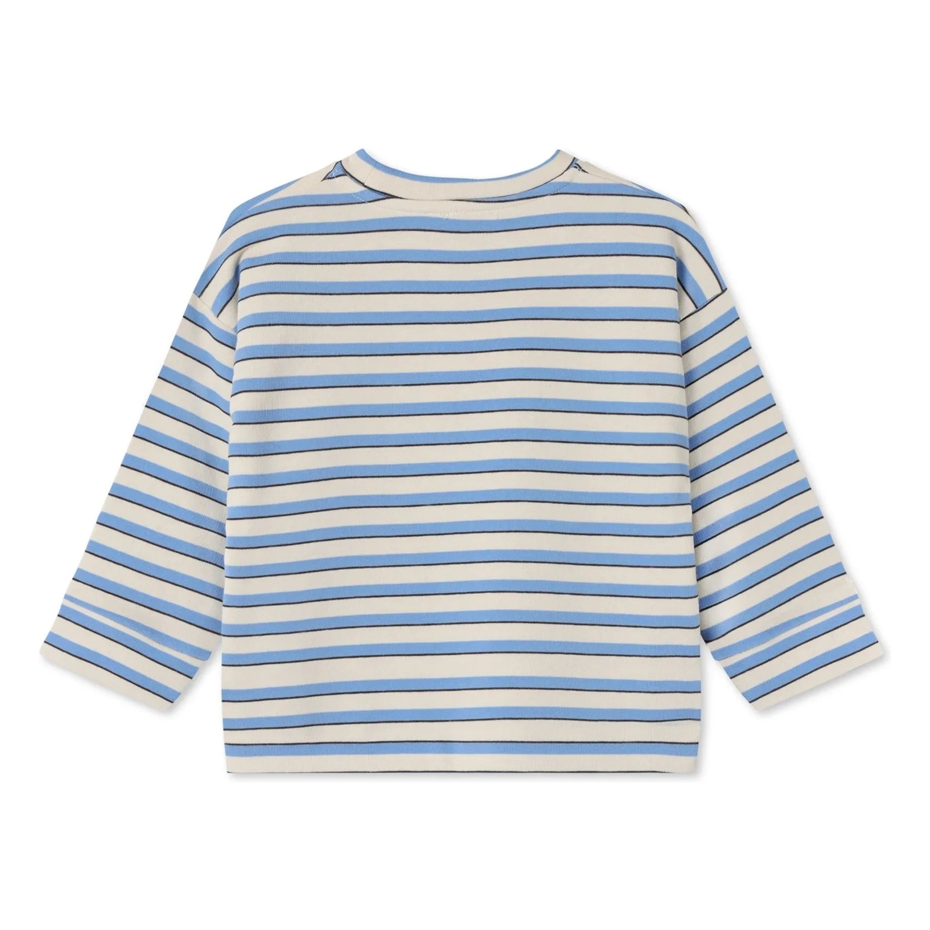 Fliink - Alvin çizgili organik pamuk sweatshirt | Açık mavi