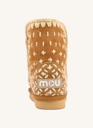 Mou - Botات Eskimo Sashiko | Cognac