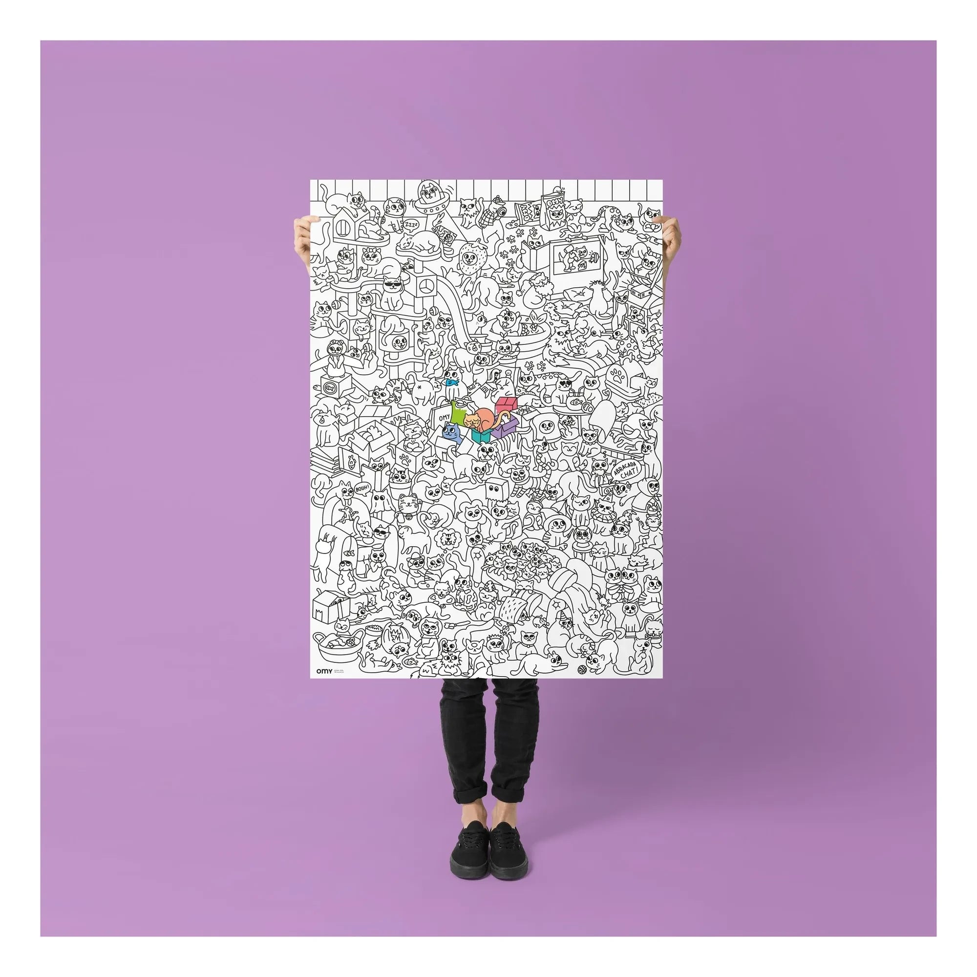 Omy - Giant boyama posteri Kitty