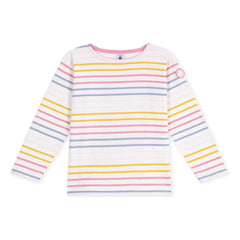 Petit Bateau - Marinière Logo Tişört | Pembe