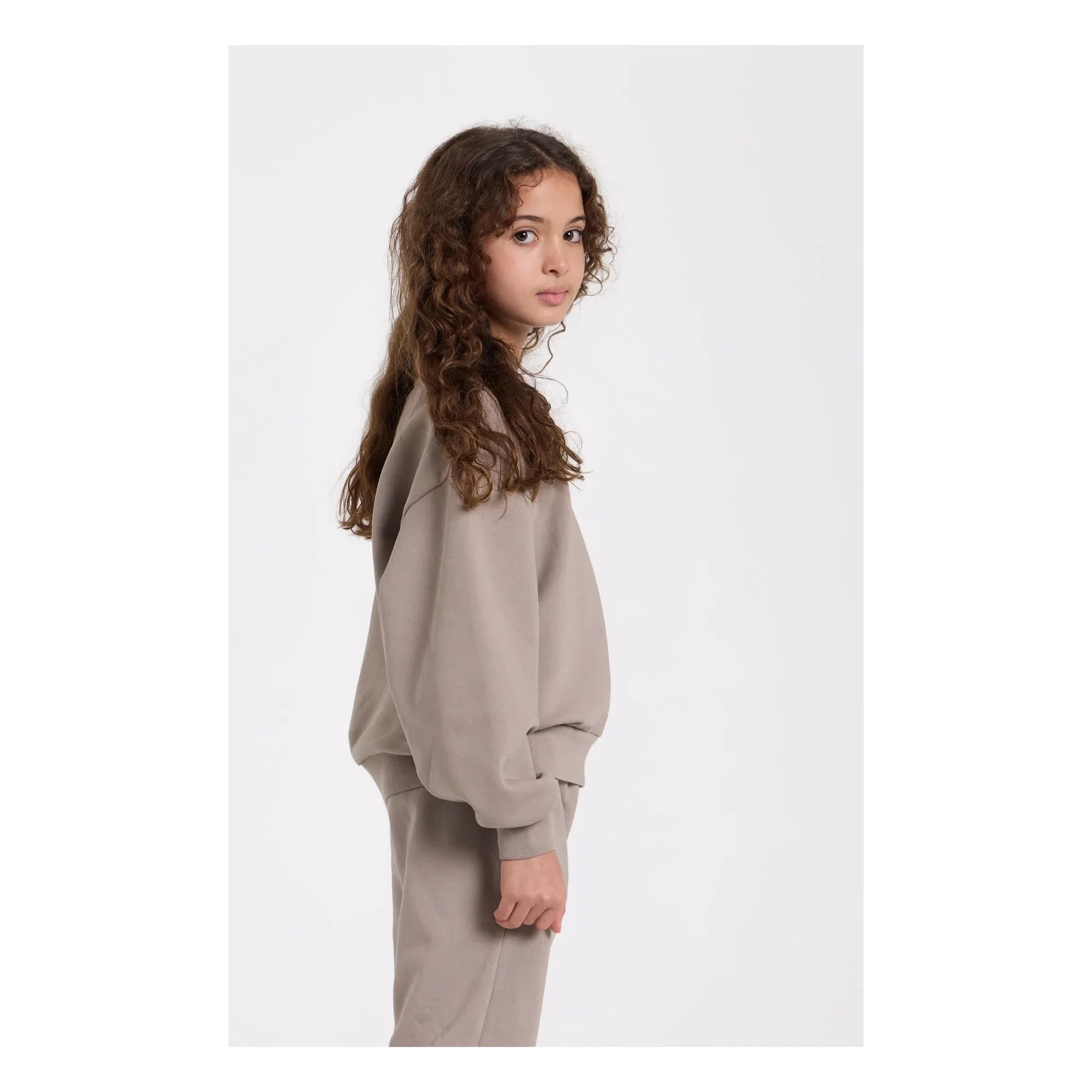 Smallable Kid - Maia organik pamuklu sweatshirt | Gri taupe