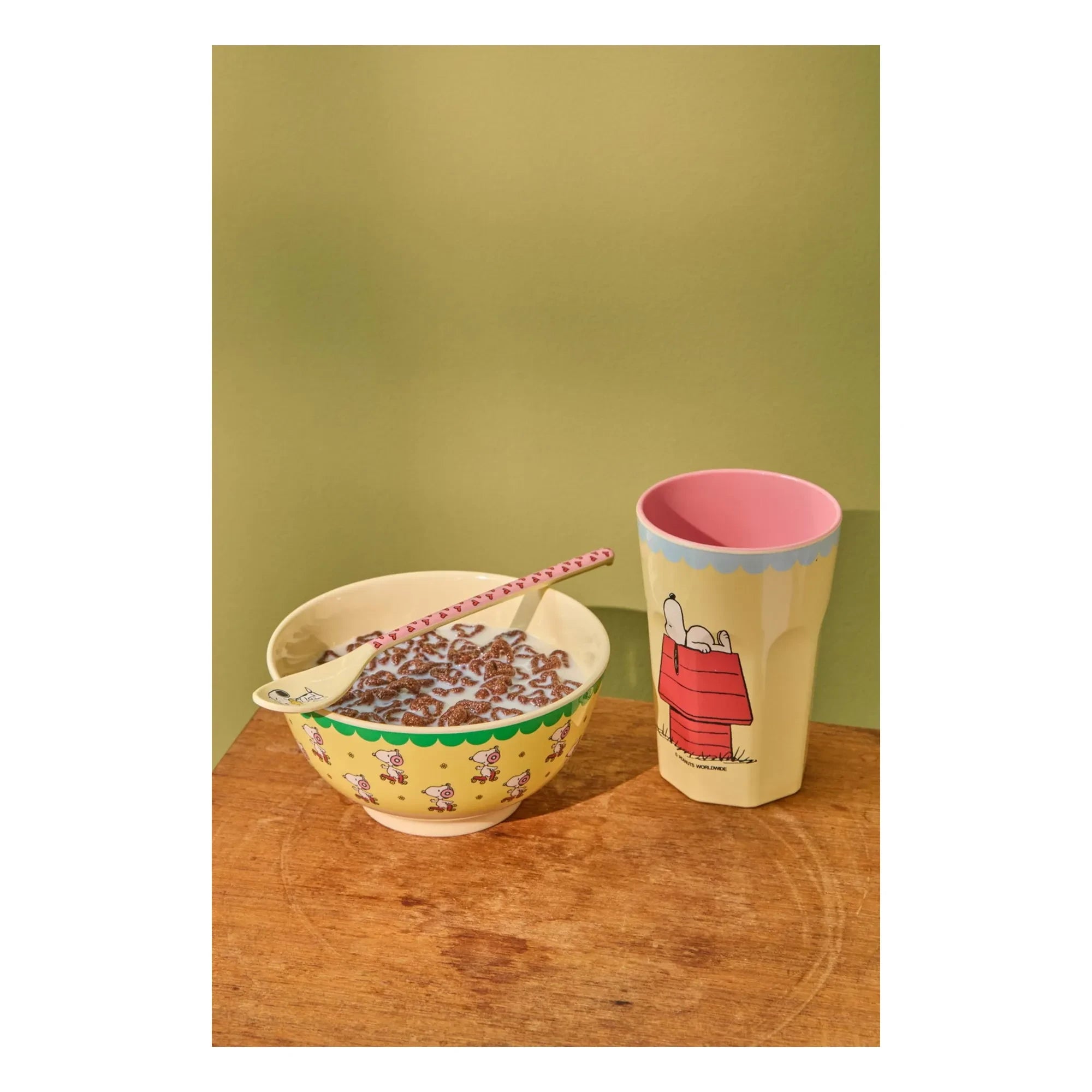 Rice - The Sun Will Come Up melamin bardak - Rice x Snoopy | Krem