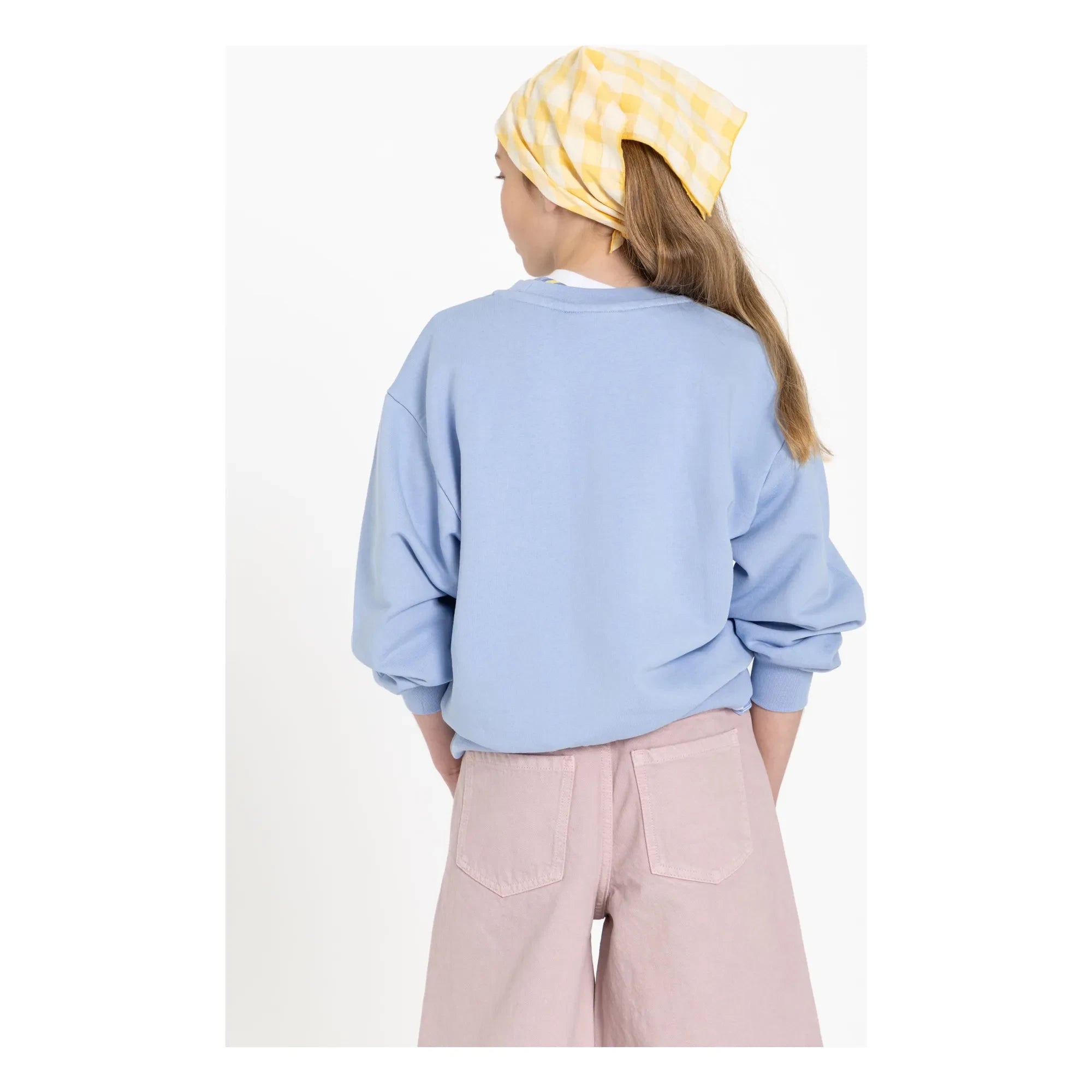 Smallable Kid - Maia organik pamuklu sweatshirt | Soluk mavi
