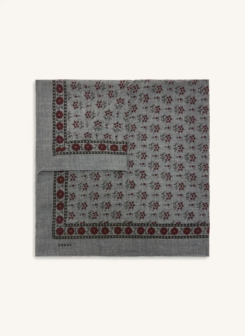 Soeur - Kareli C Yün Twill Eşarp | Koyu gri