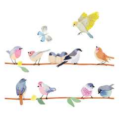 MIMI'lou - Dalda İlkbahar Kuşları Bordür Duvar Stickerı