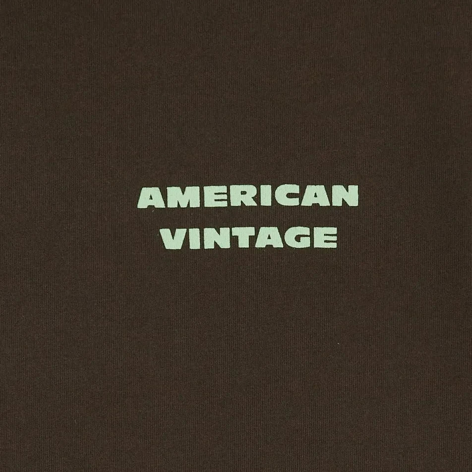 American Vintage - Fizvalley Logo تيشيرت | بني