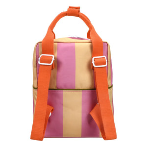 Sticky Lemon - Küçük Çizgili Sırt Çantası | Pudra pembesi