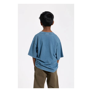 Hundred Pieces - Finn organik pamuklu T-shirt | Mavi