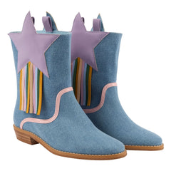 Stella McCartney Kids - Etoile organik pamuk çizmeler | Mavi