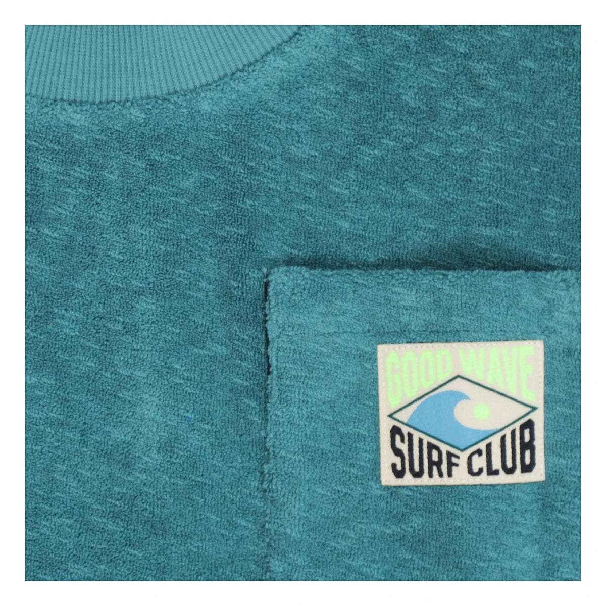 Tumble N'Dry - Morea Oversize Organik Pamuklu Havlu Tişört | Peacock Blue