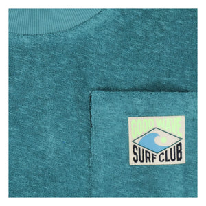 Tumble N'Dry - Morea Oversize Organik Pamuklu Havlu Tişört | Peacock Blue