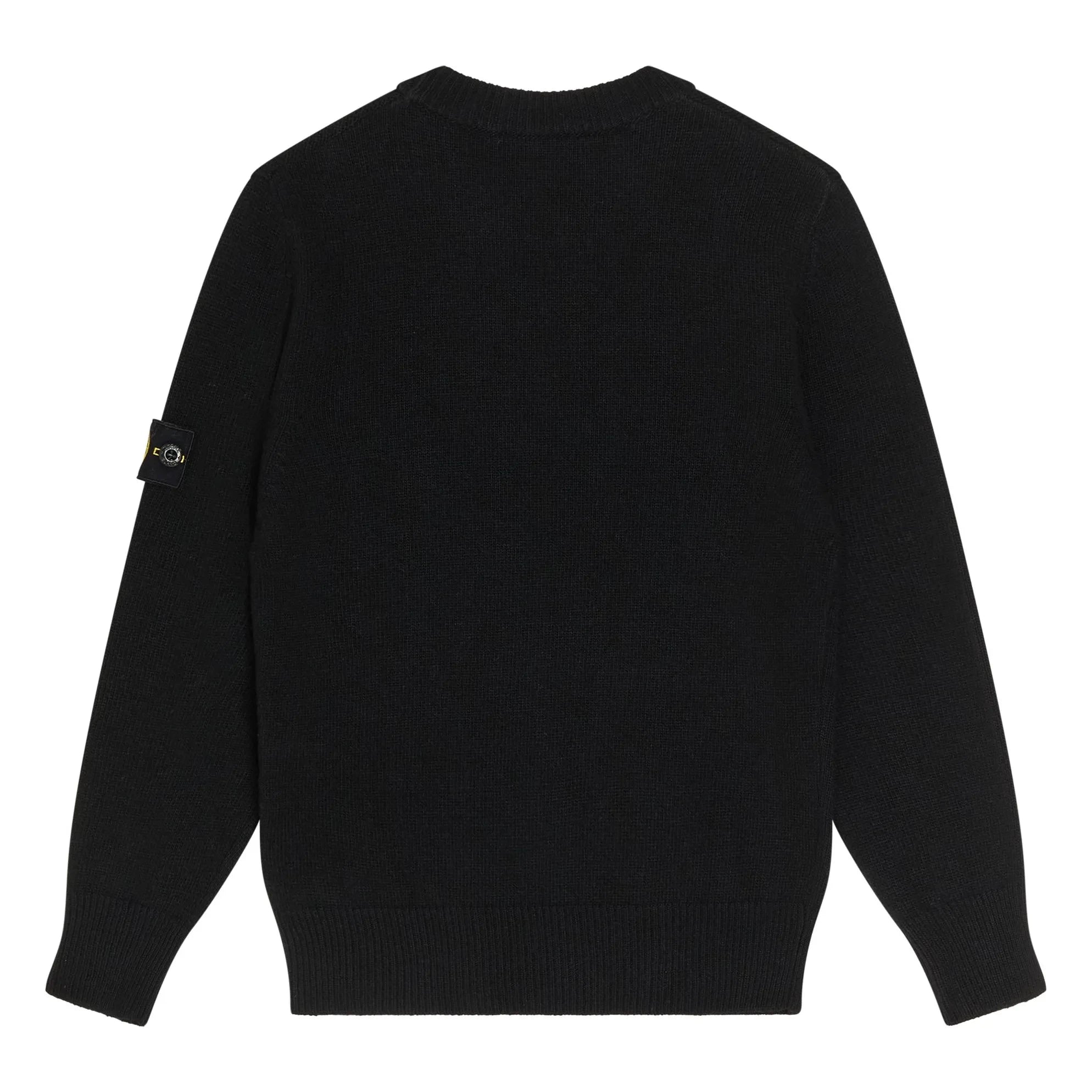 Stone Island - Logo Yün Kazak | Siyah