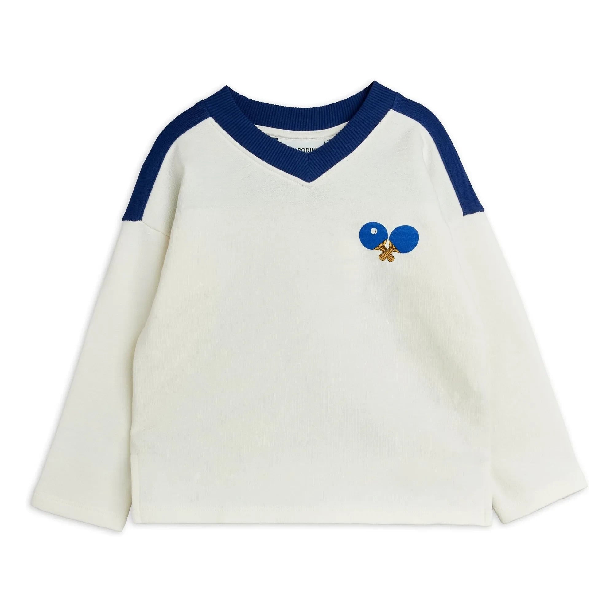 Mini Rodini - Organik pamuk Ping Pong sweatshirt | Beyaz