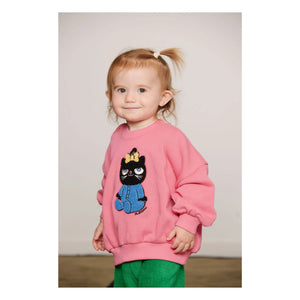 Mini Rodini - Sweat Cat Organik Pamuk | Pembe