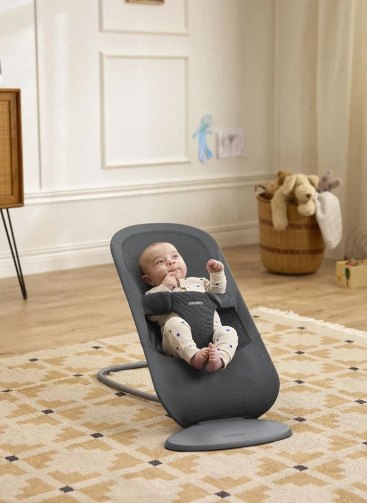 BabyBjörn - Begin Deck Chair - Nefes Alabilir Mesh Kumaş, Koyu Gri | Koyu gri