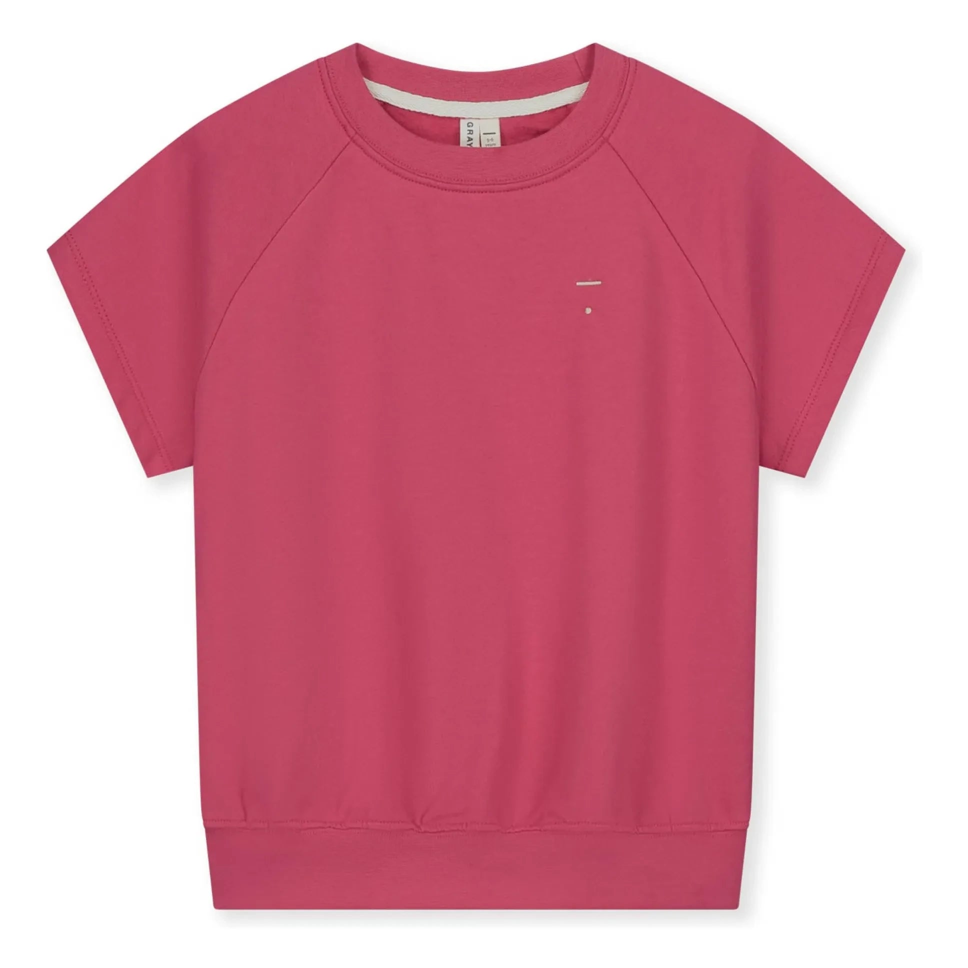 Gray Label - Organik pamuk kısa kollu sweatshirt | Fuşya