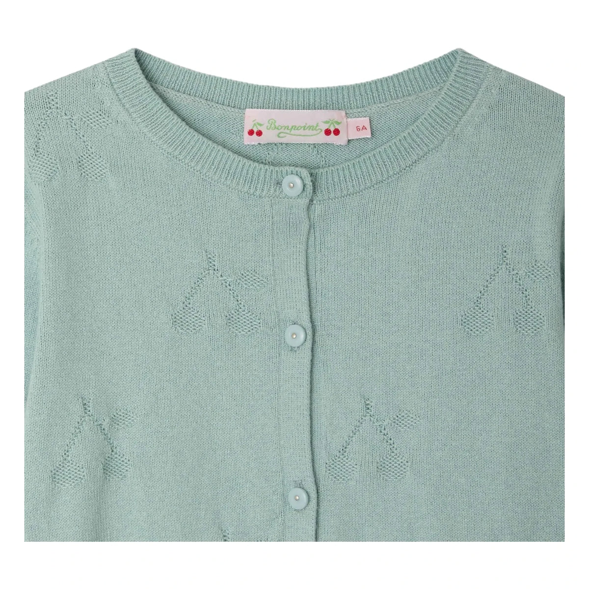 Bonpoint - Cardigan Pointelle Lysia Organik Pamuk | Celadon