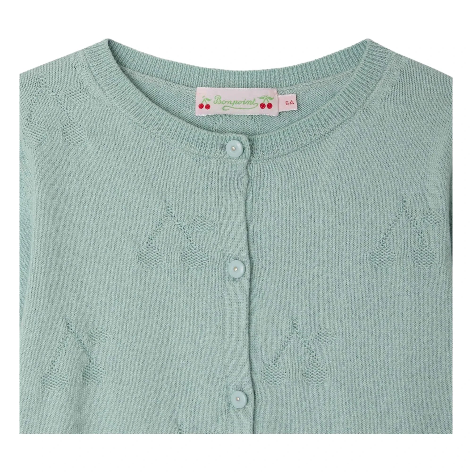Bonpoint - Cardigan Pointelle Lysia Organik Pamuk | Celadon
