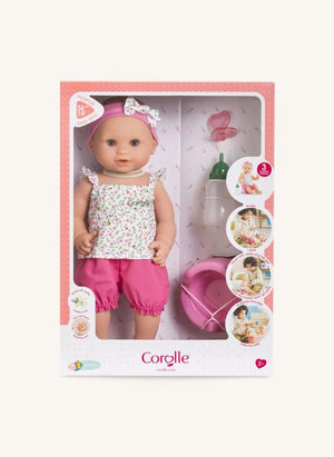 Corolle - Doll كبيرة - إما تقوم بالحمام | وردي