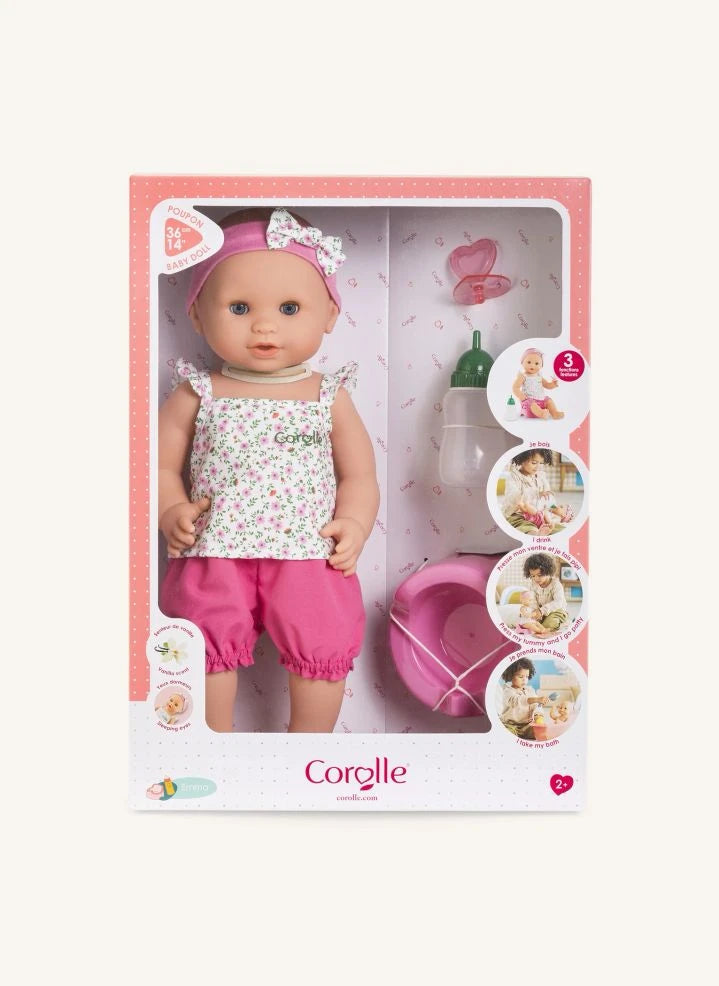 Corolle - Doll كبيرة - إما تقوم بالحمام | وردي