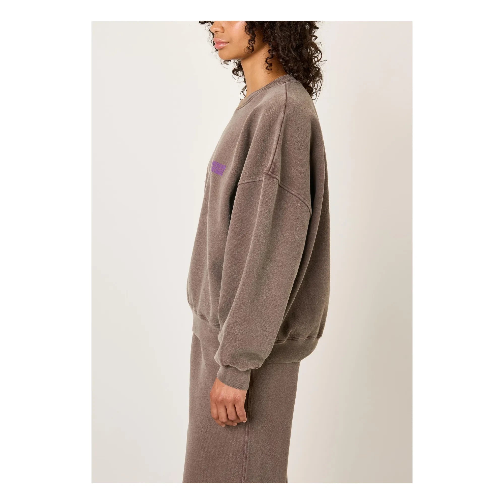 American Vintage - Plizzy Pamuklu Sweatshirt | Kahverengi
