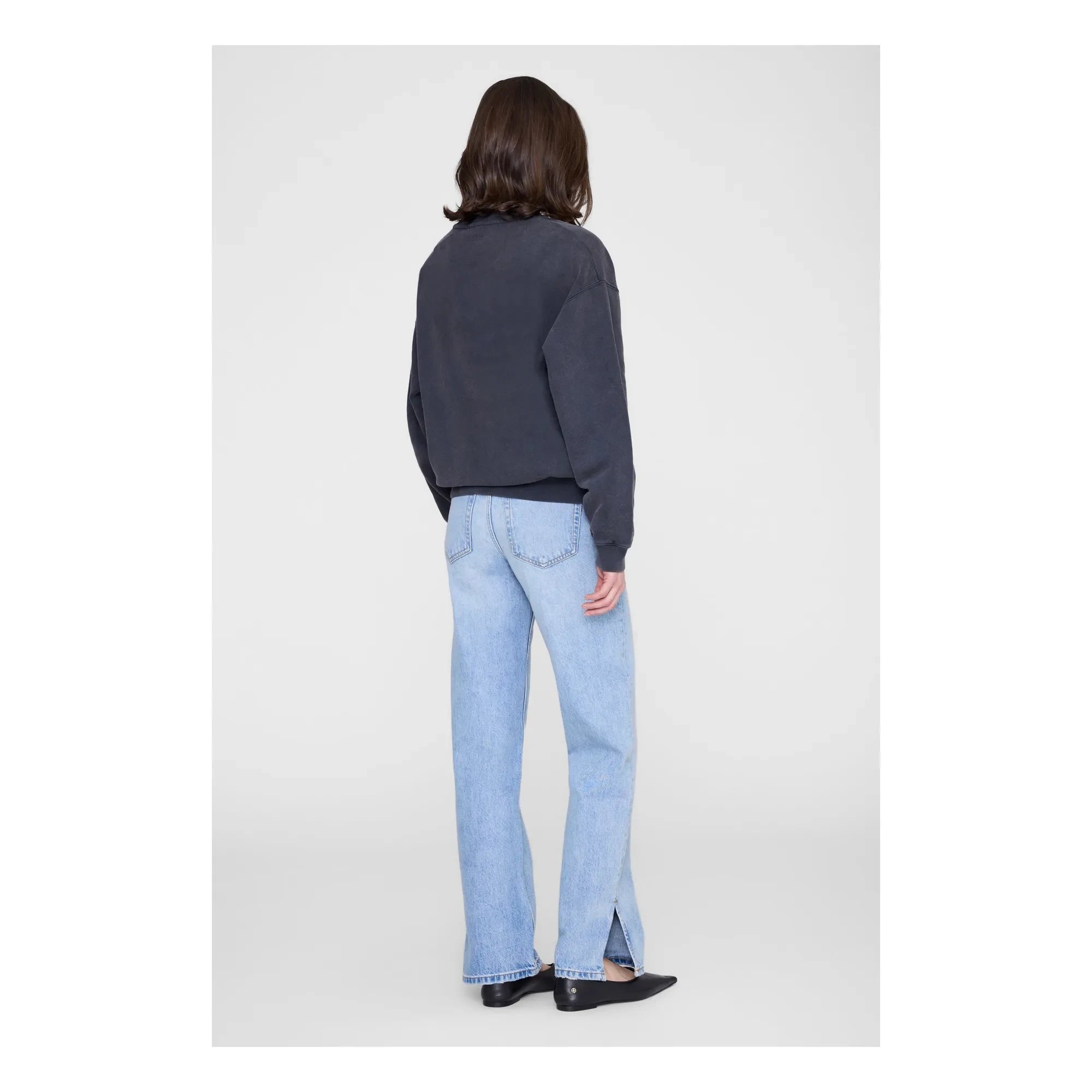 Anine Bing - Spencer sweatshirt | Yıkanmış Siyah
