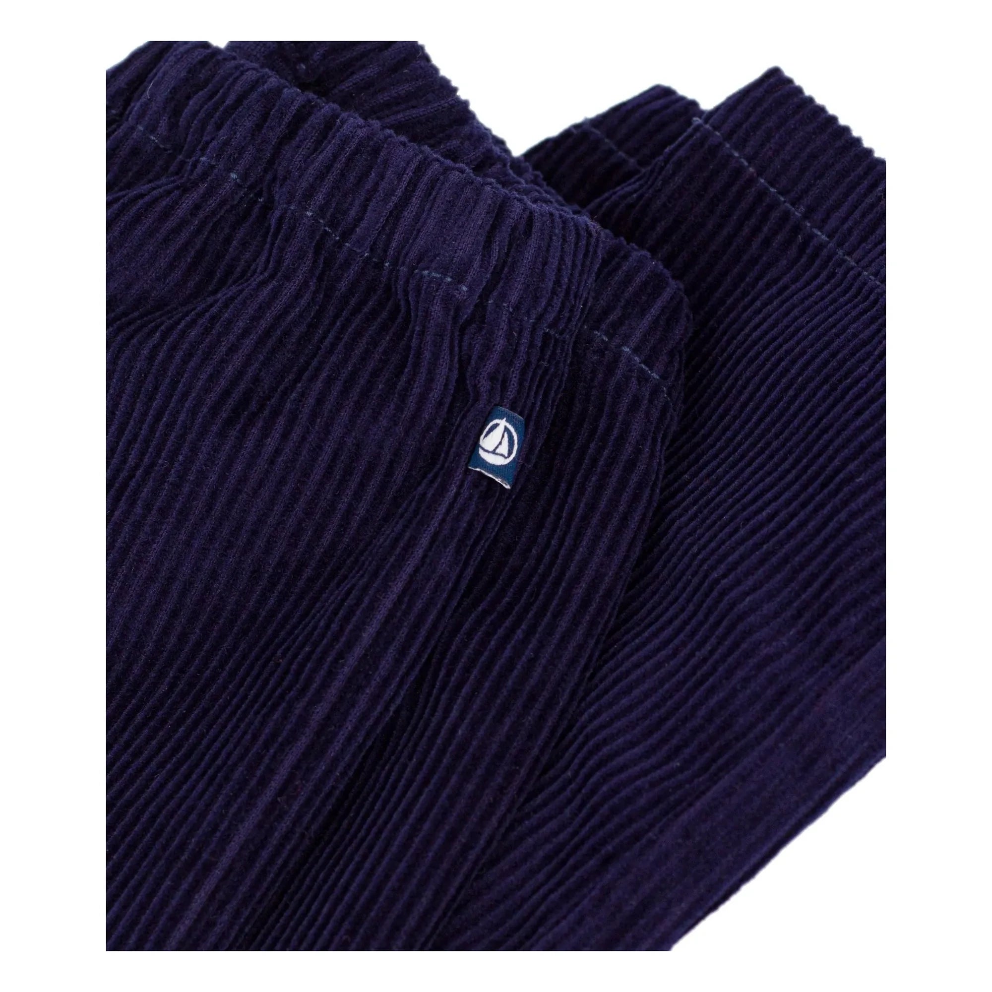 Petit Bateau - Organik Pamuklu Kadife Bebek Pantolonu | Gece mavisi