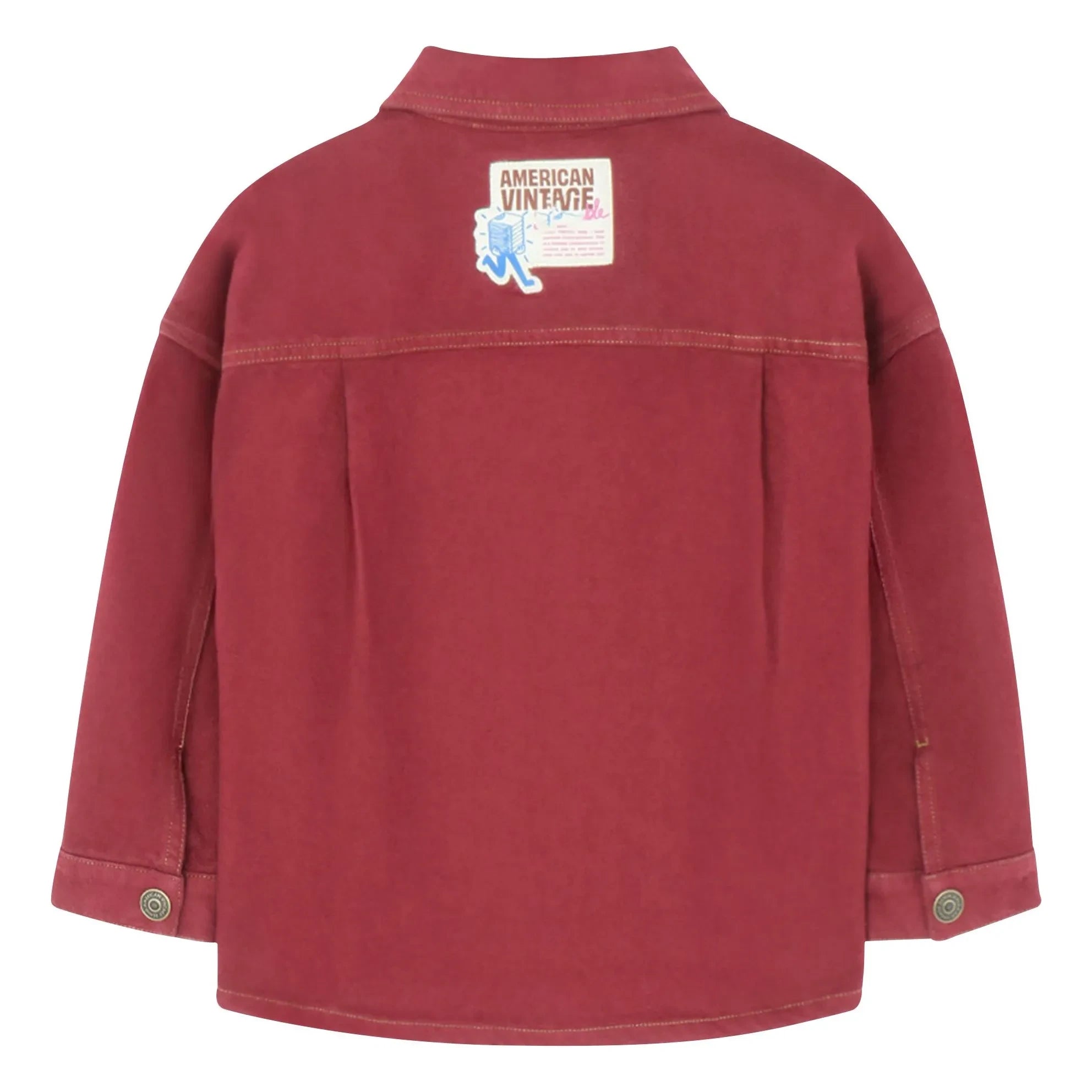 American Vintage - American Vintage X Smallable iş birliği - Spywood Denim Ceket | Crimson