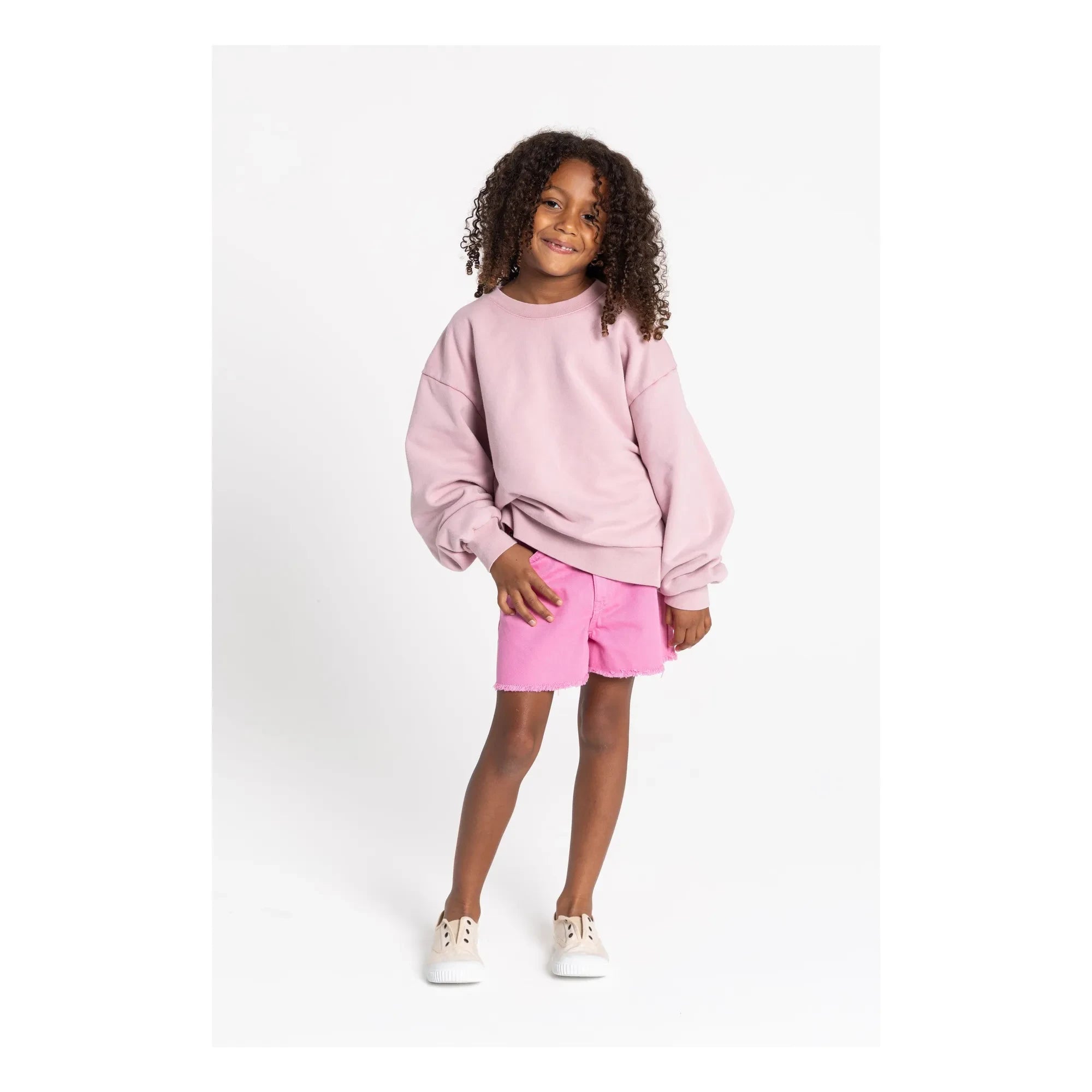 Smallable Kid - Maia organik pamuklu sweatshirt | Toz Pembe