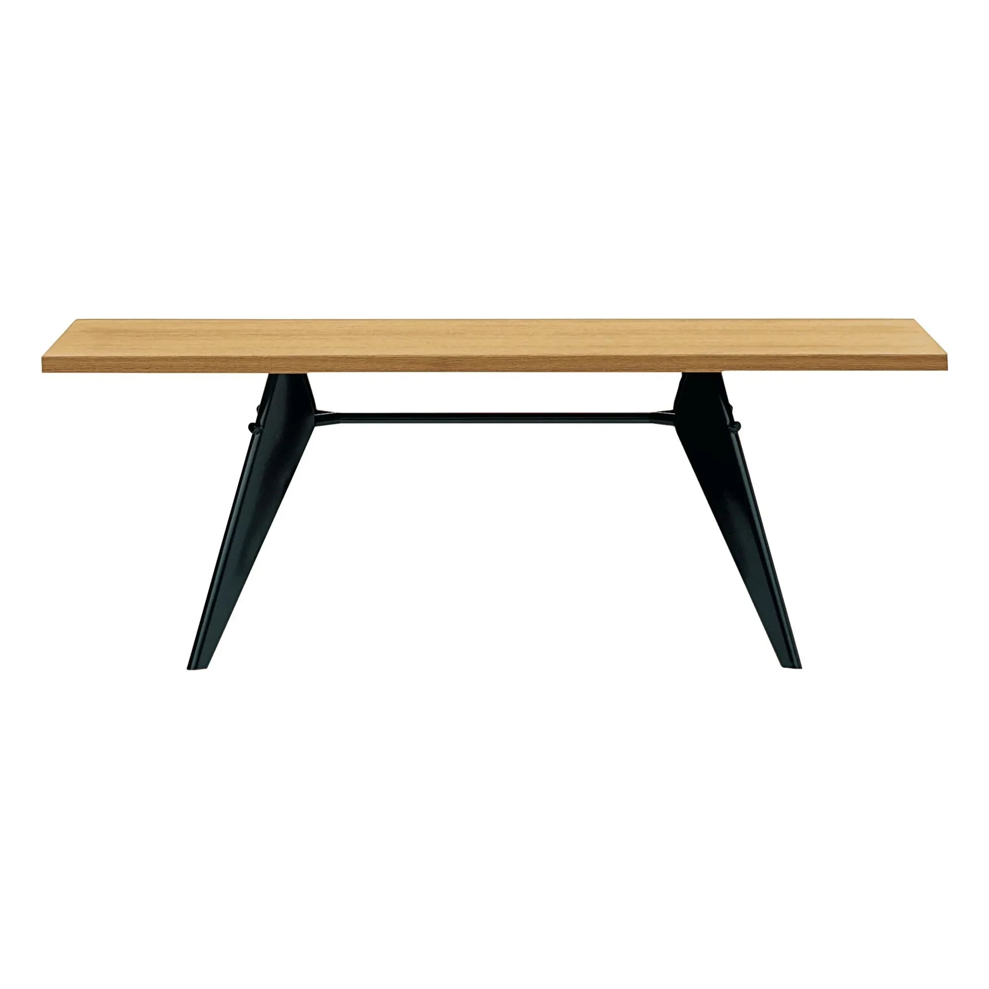 Vitra - EM masası, yağlanmış doğal meşe 220x90 cm - siyah ayak - Jean Prouvé | Meşe