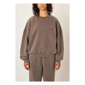 American Vintage - Plizzy Pamuklu Sweatshirt | Kahverengi