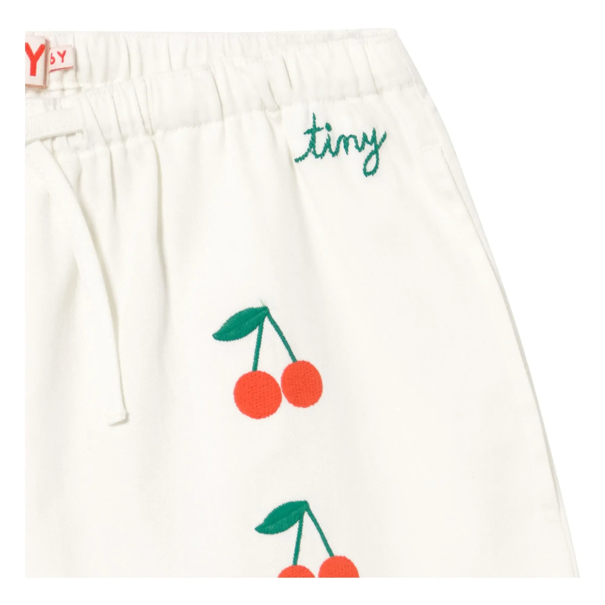Tinycottons - Kısa Kirazlar Twill | Beyaz