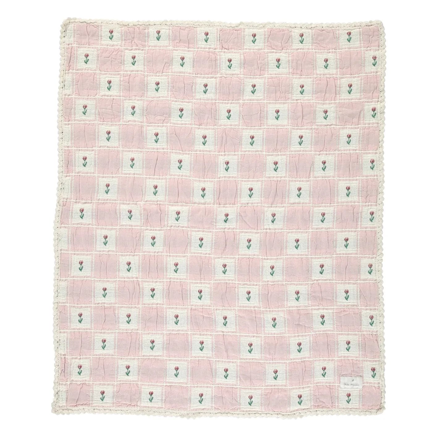 Bebe Organic - Bella Fleurie Organik Pamuk Battaniye | Pembe