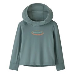 Patagonia - Kapüşonlu Sweatshirt SW 95 Oval Logo Geri Dönüştürülmüş Lifler | Gri mavi