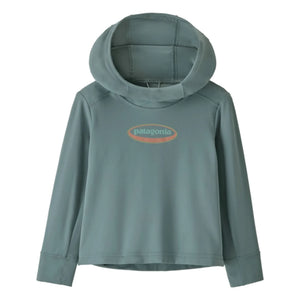 Patagonia - Kapüşonlu Sweatshirt SW 95 Oval Logo Geri Dönüştürülmüş Lifler | Gri mavi