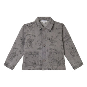 Stella McCartney Kids - Organik Pamuk Böcek Ceketi | Koyu Gri