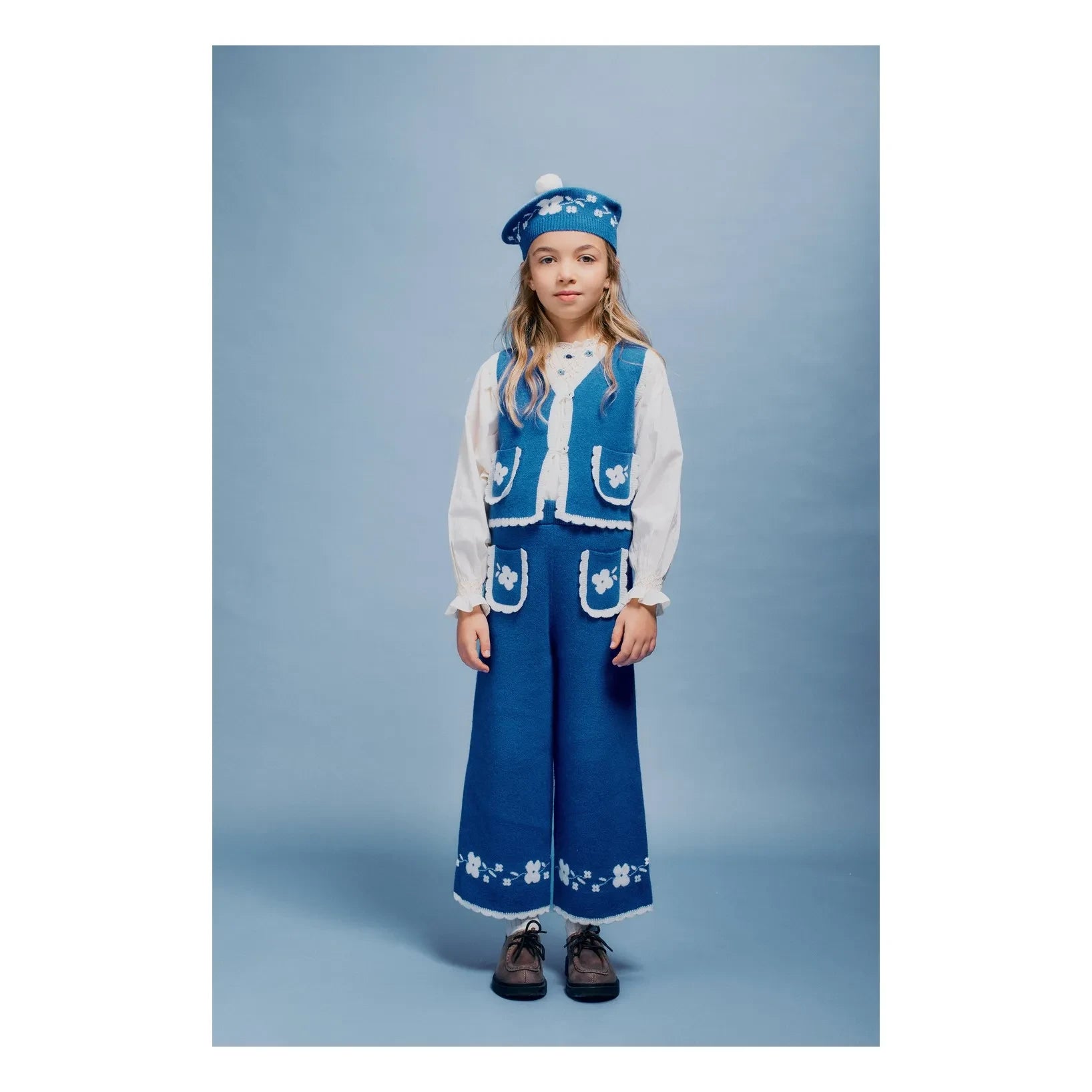Bebe Organic - Cosette Yün Triko Pantolon | Mavi