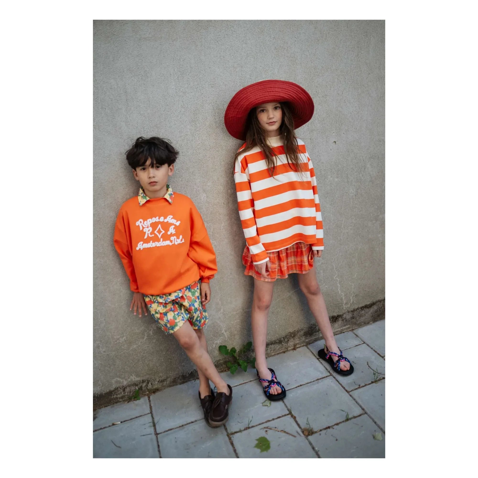 Repose AMS - Organic Cotton Crewneck | Turuncu
