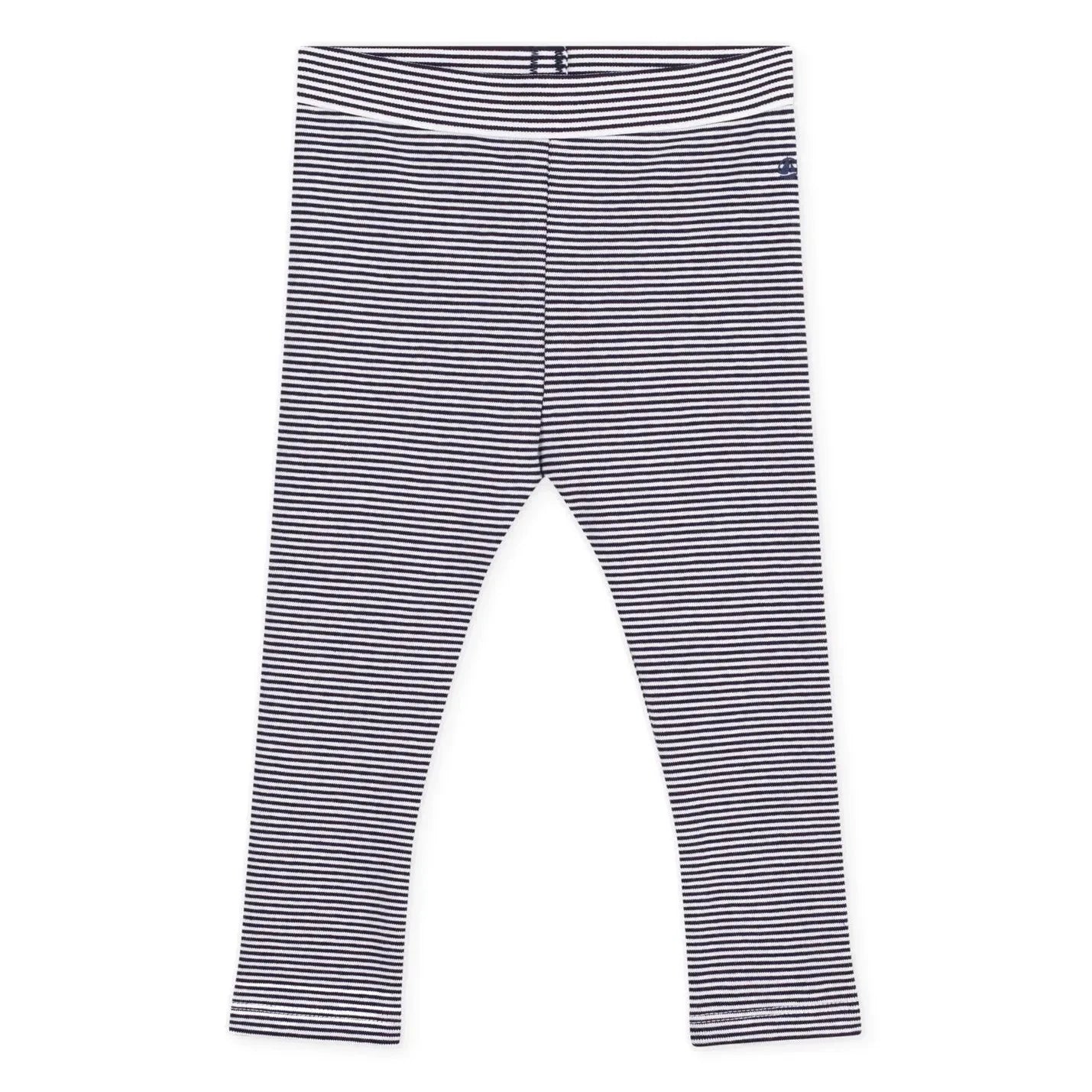 Petit Bateau - Çizgili Organik Pamuk Tayt | Lacivert