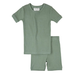 Petit Lem - Organik Pamuklu Fitilli Pijama | Yeşil