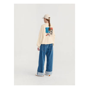 Bobo Choses - Dog Friends organik pamuk sweatshirt | Ekru