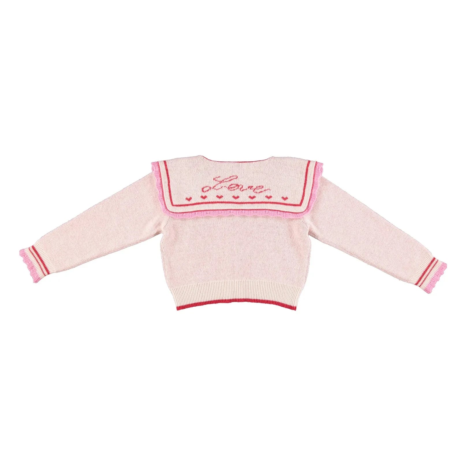 Bebe Organic - Yün Elma Hırka | Soluk Pembe