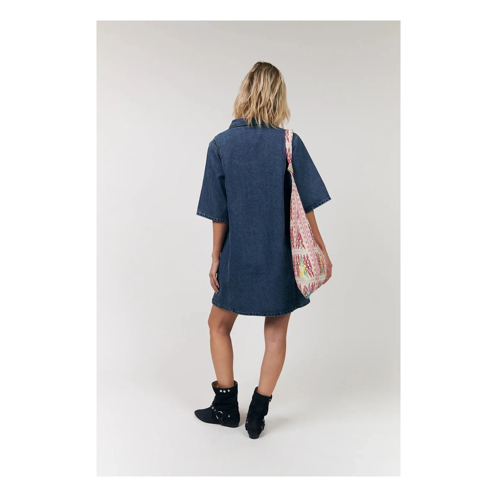 Lollys Laundry - Mola Pamuk Elbise | Denim mavi