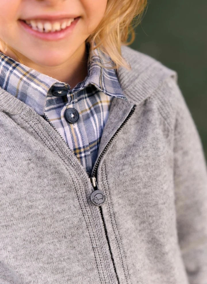 Tartine et Chocolat - Örgü hırka | Heather grey